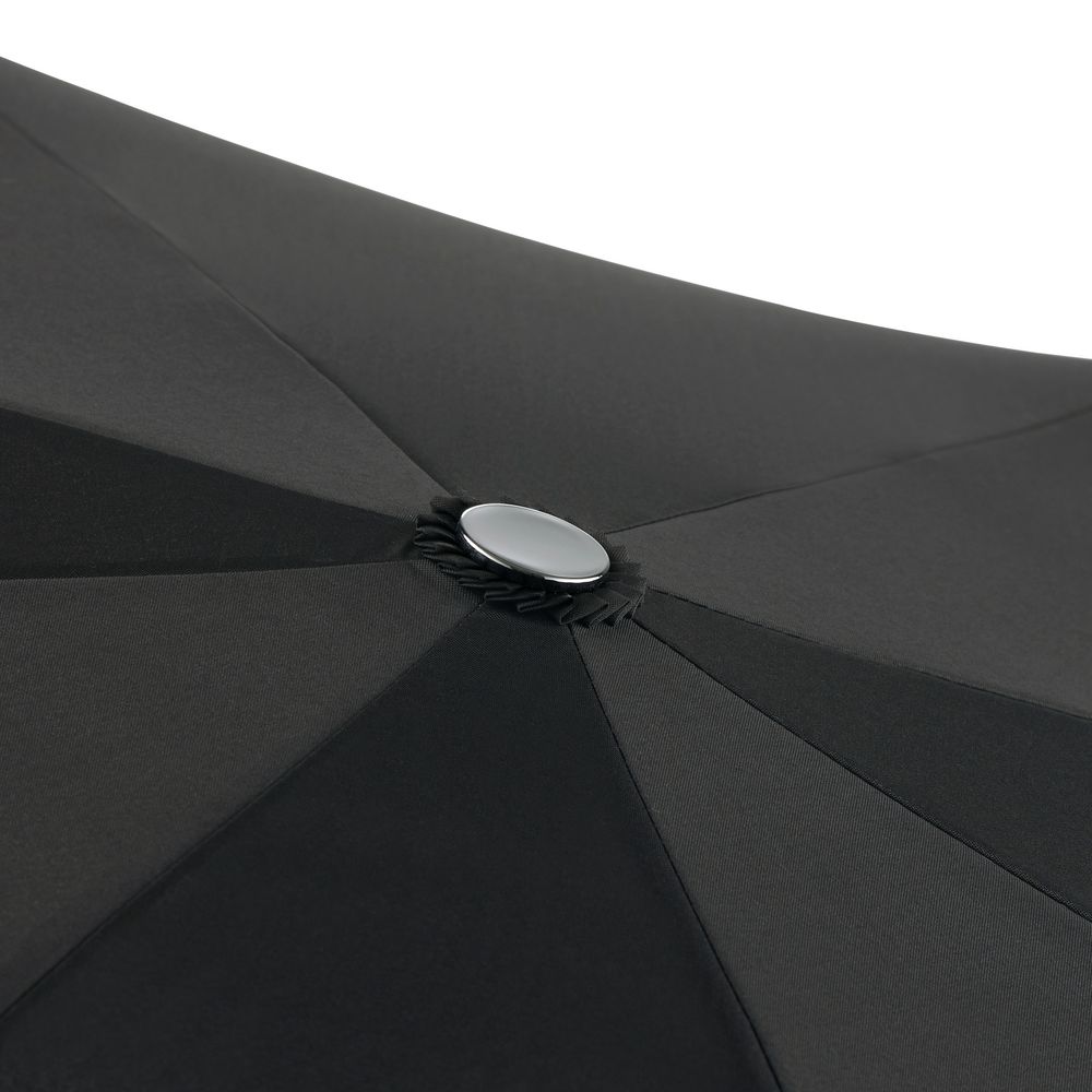 Зонт складной Steel, черный оптом под нанесение