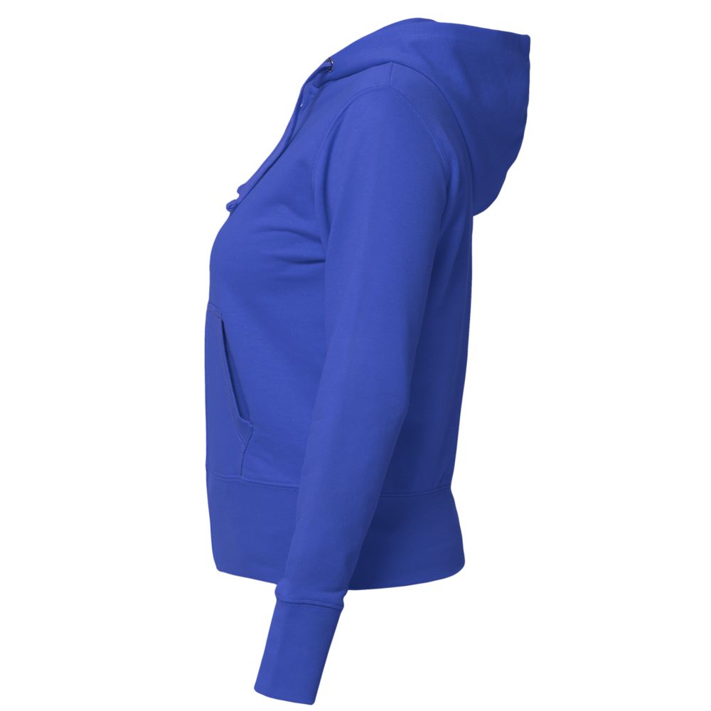 Толстовка женская Hooded Full Zip ярко-синяя, размер XS на заказ с логотипом компании
