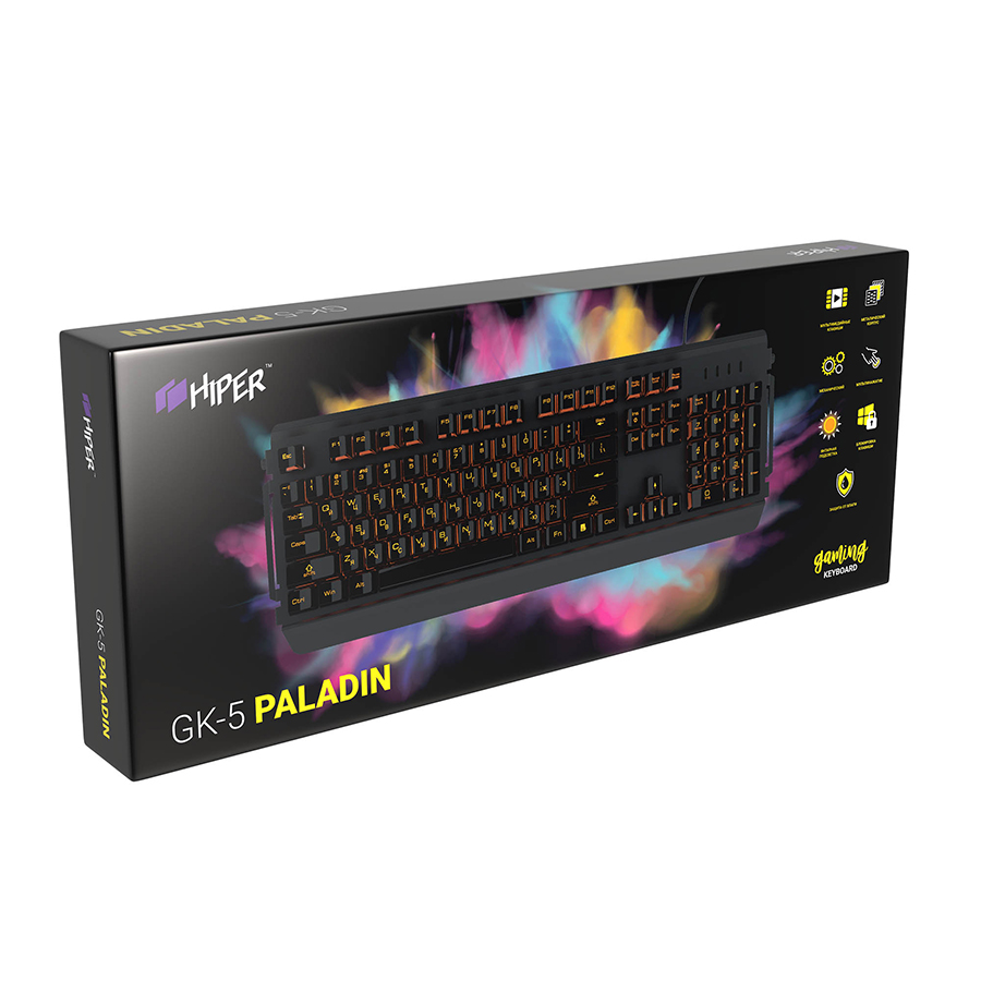 Клавиатура игровая HIPER PALADIN  GK-5, черный с нанесением логотипа в Москве