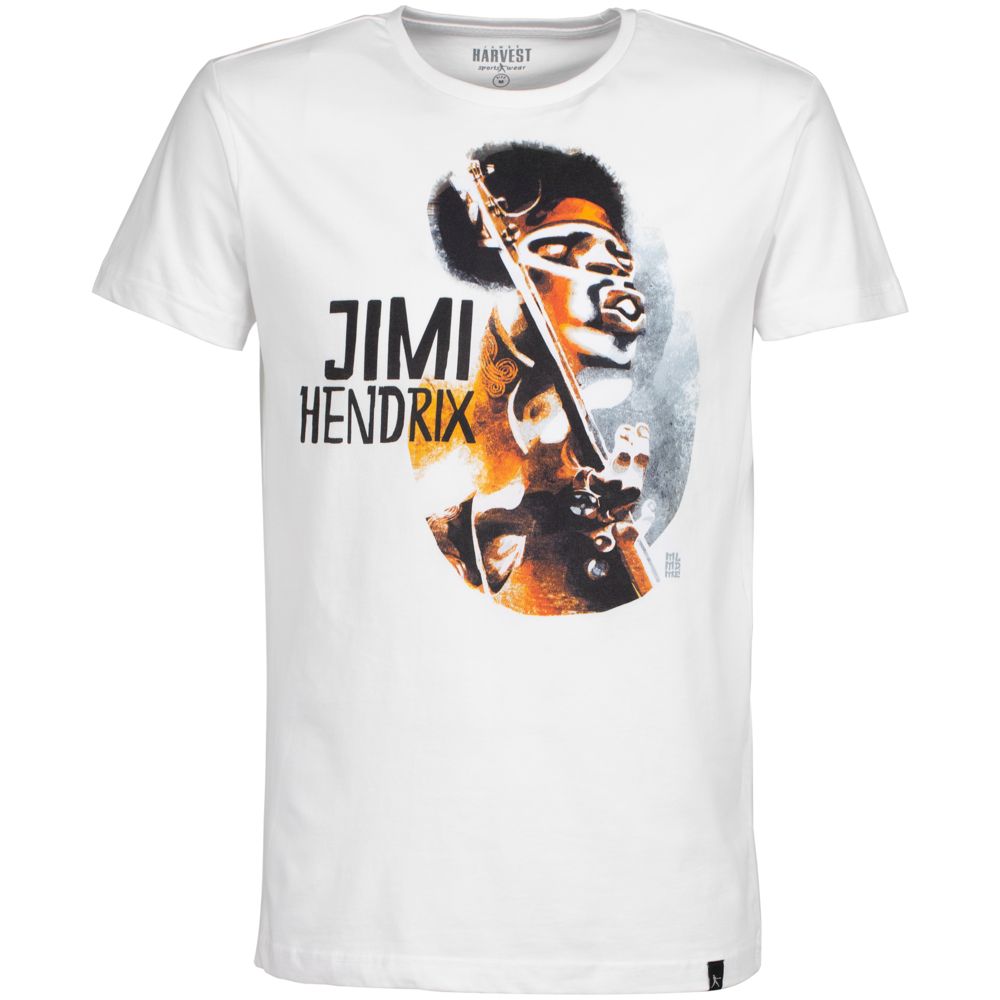 Футболка «Меламед. Jimi Hendrix», белая, размер S заказать под нанесение логотипа