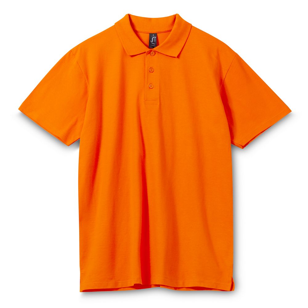 Рубашка поло мужская Spring 210 оранжевая, размер S оптом под нанесение