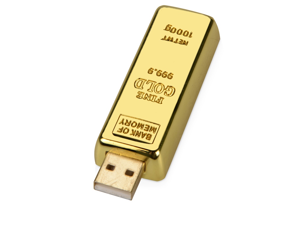 USB-флешка на 4 Гб «Слиток золота» оптом под нанесение