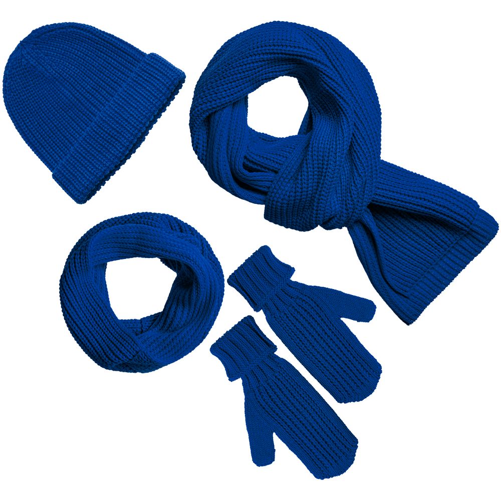 Варежки Nordkyn, ярко-синие, размер S/M с нанесением логотипа в Москве
