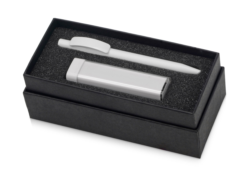 Подарочный набор White top с ручкой и зарядным устройством заказать в Москве