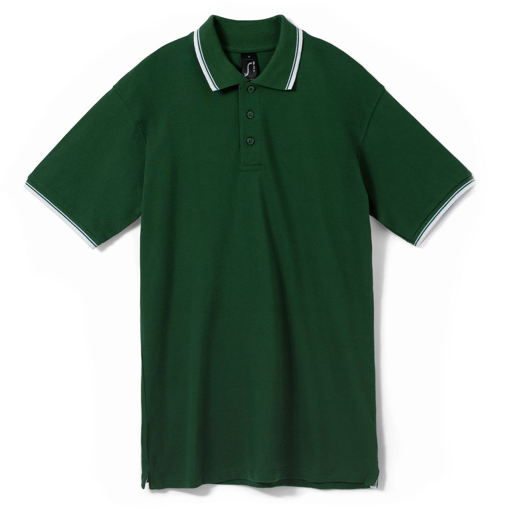 Рубашка поло мужская с контрастной отделкой Practice 270, зеленый/белый, размер S заказать в Москве