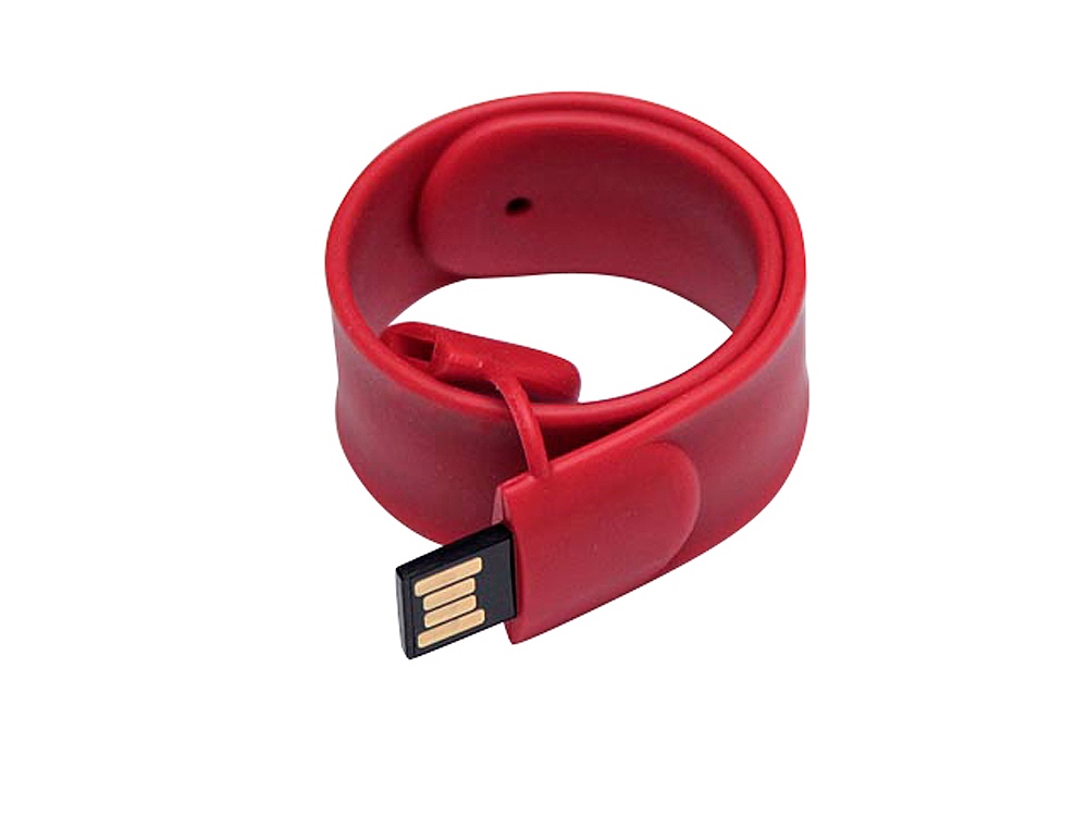 USB 2.0- флешка на 64 Гб в виде браслета заказать под нанесение логотипа