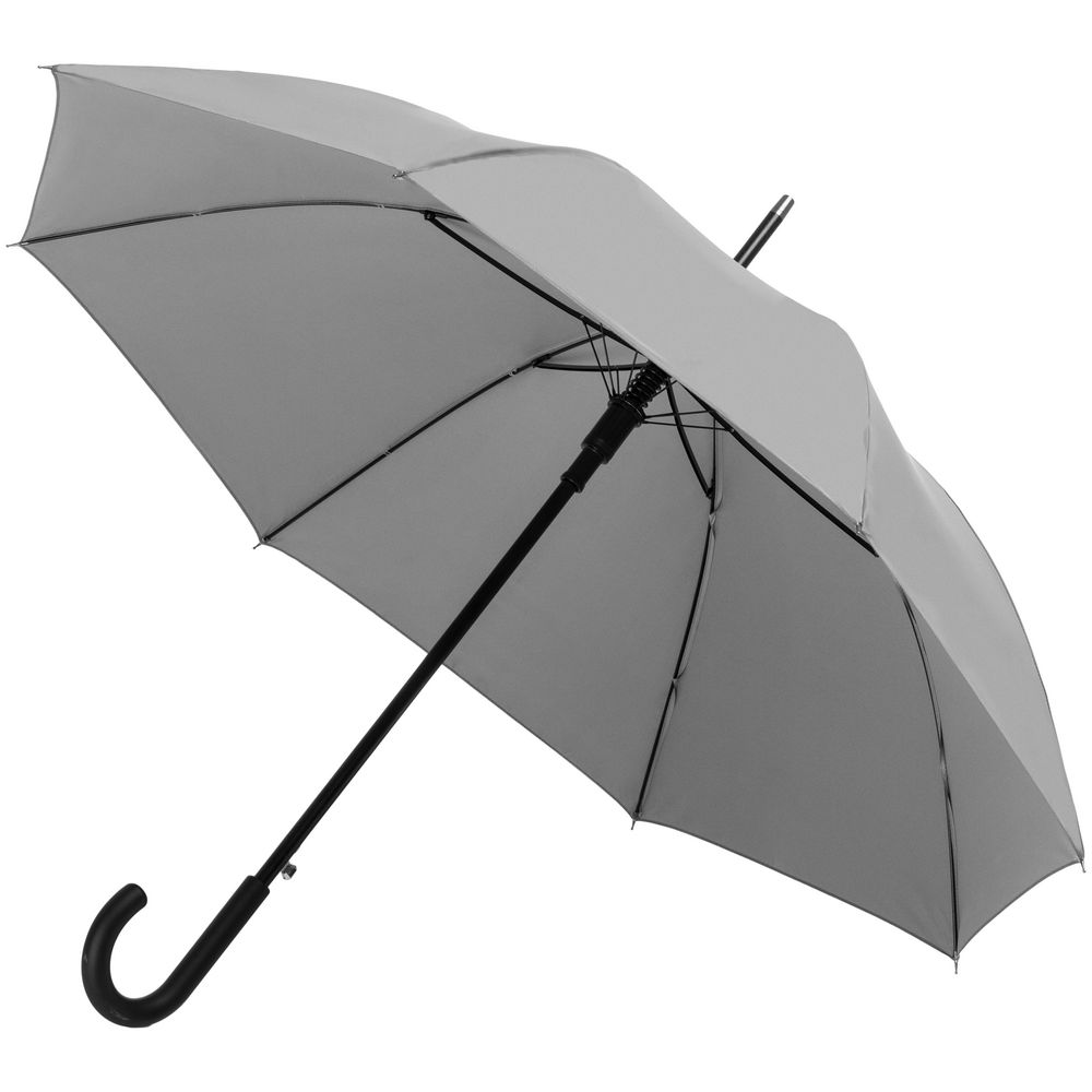 Зонт-трость Manifest со светоотражающим куполом, серый заказать в Москве