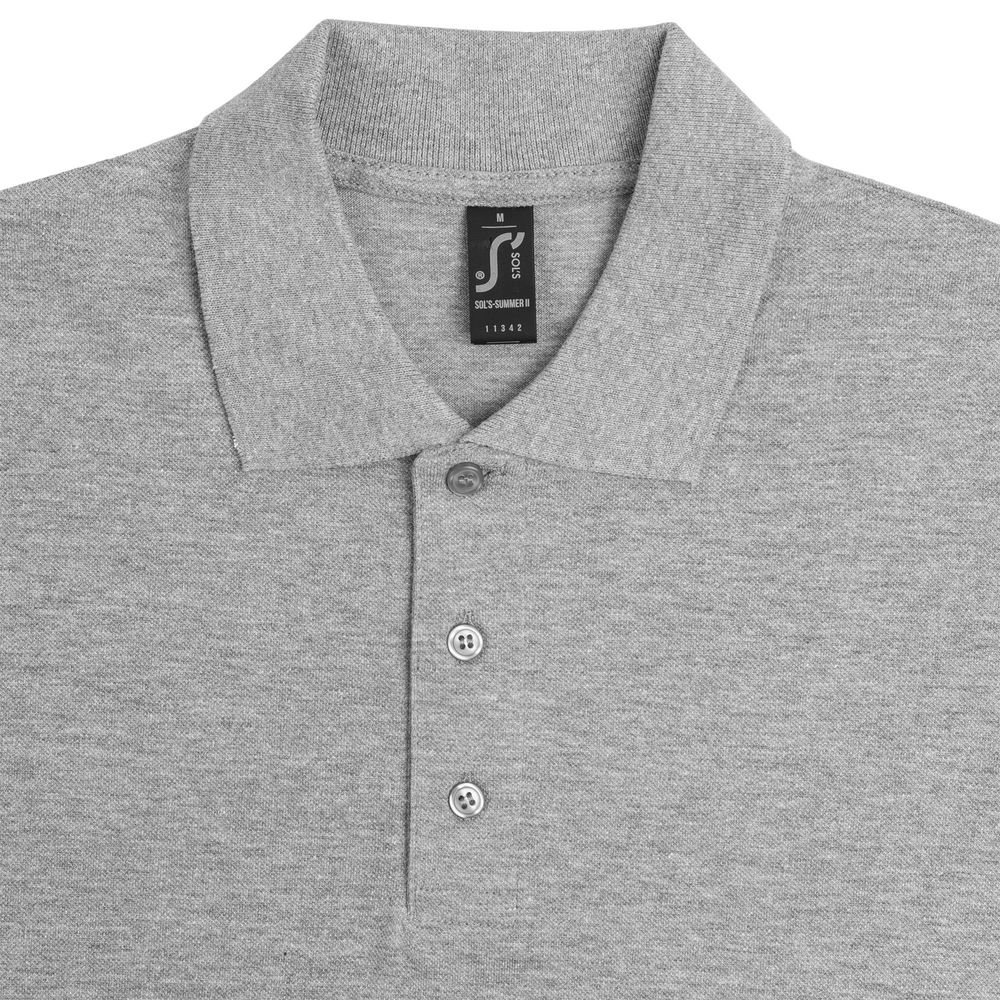 Рубашка поло мужская Summer 170 серый меланж, размер XS оптом под нанесение