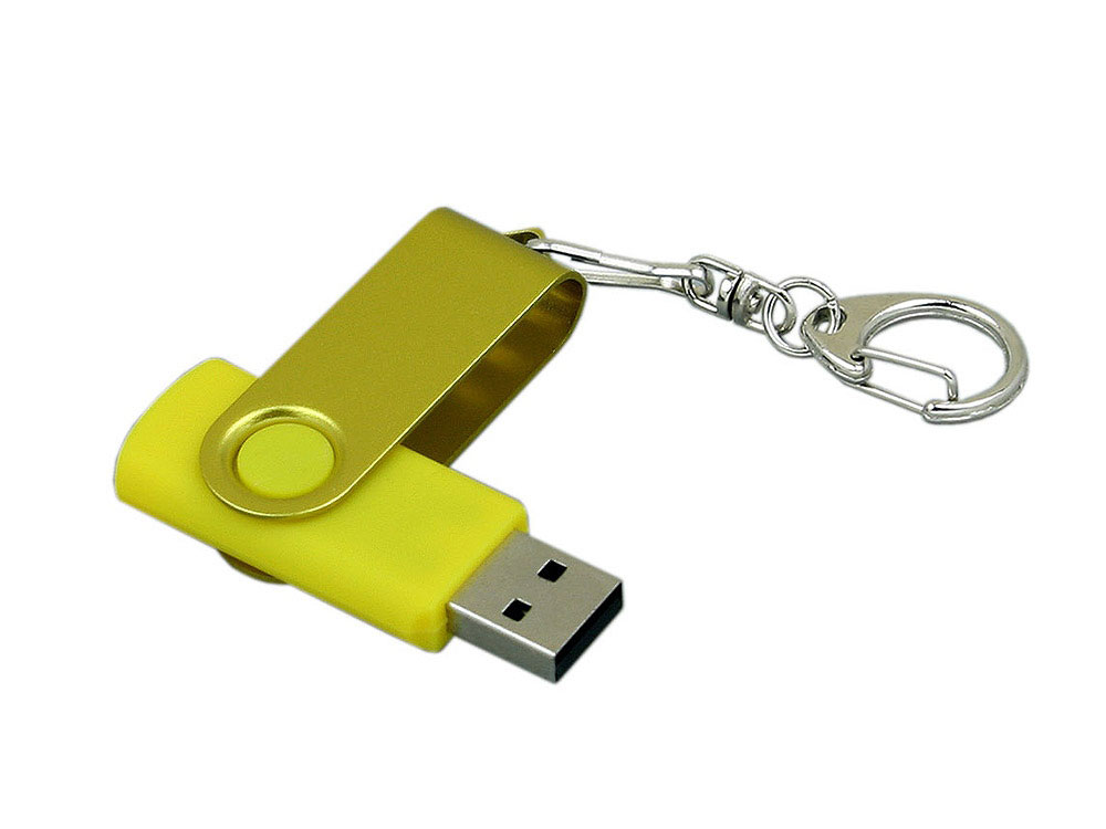 USB 3.0- флешка промо на 32 Гб с поворотным механизмом и однотонным металлическим клипом с нанесением логотипа в Москве