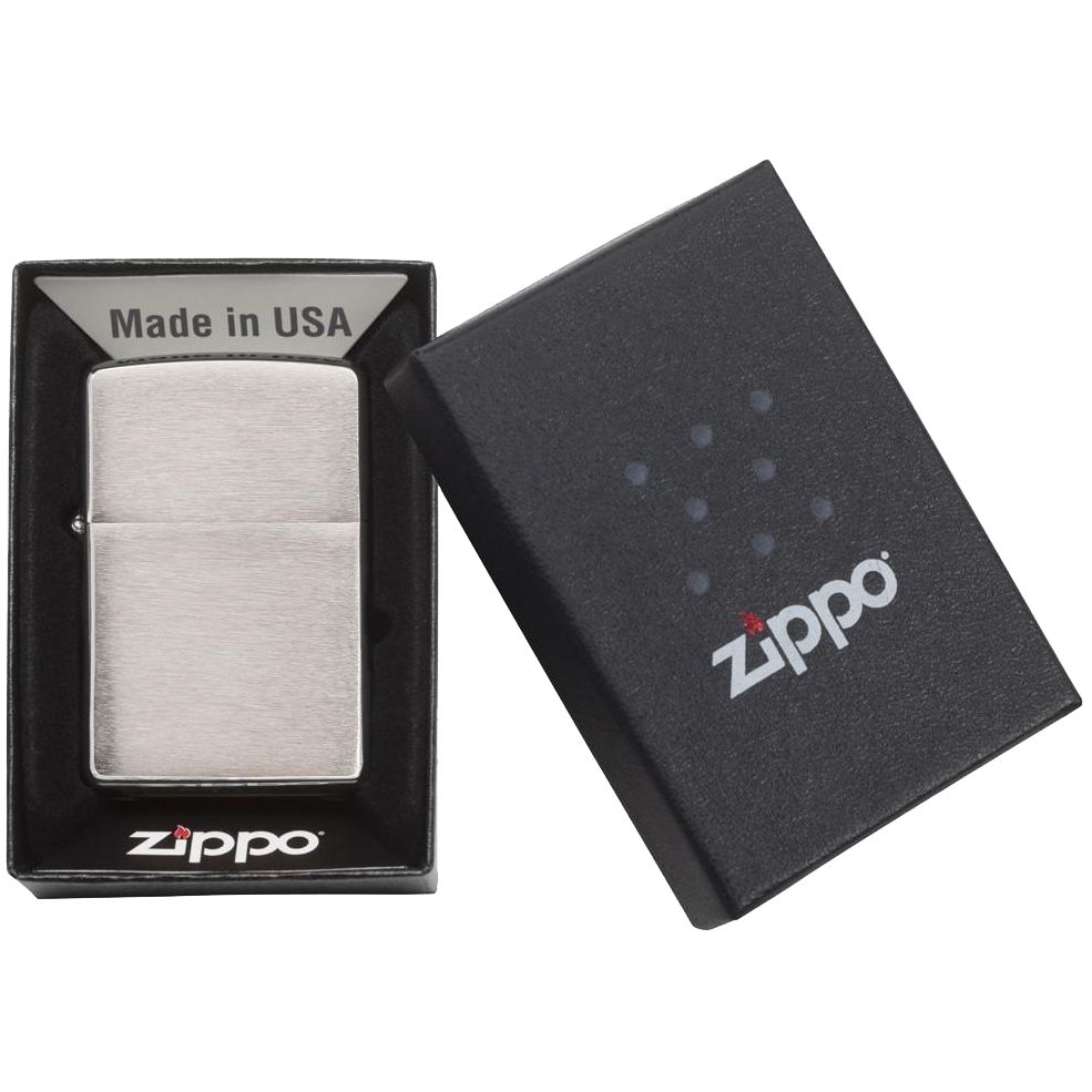 Зажигалка Zippo Classic Brushed, серебристая заказать под нанесение логотипа