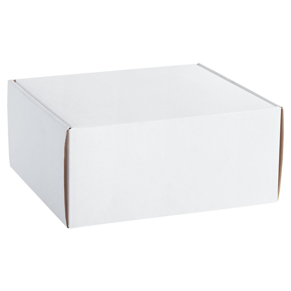 Коробка Grande, белая с белым наполнением заказать под нанесение логотипа