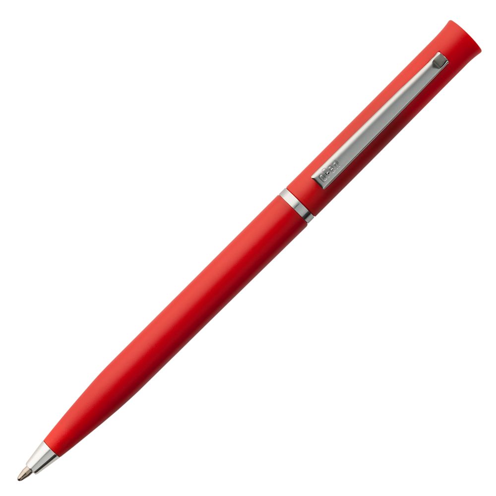 Ручка шариковая Euro Chrome, красная заказать под нанесение логотипа