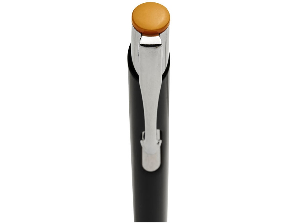Ручка металлическая шариковая «Moneta» с цветной кнопкой на заказ с логотипом компании