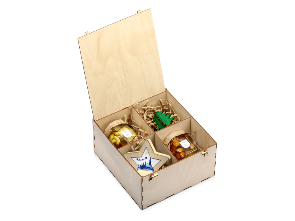Подарочный набор «Decoration Deluxe» с двумя видами меда заказать под нанесение логотипа