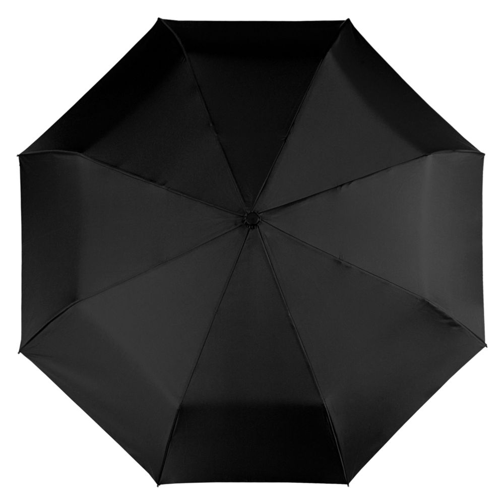 Складной зонт Magic с проявляющимся рисунком, черный с нанесением логотипа в Москве