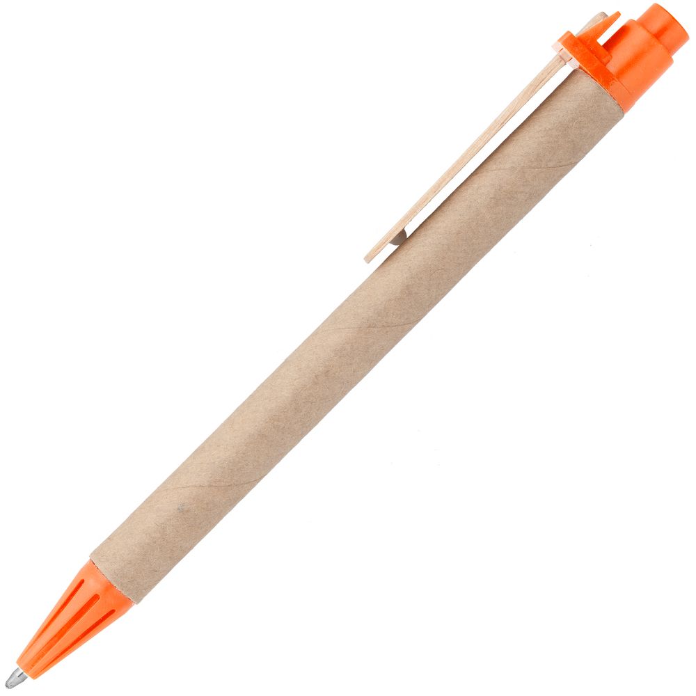 Ручка шариковая Wandy, оранжевая с нанесением логотипа в Москве