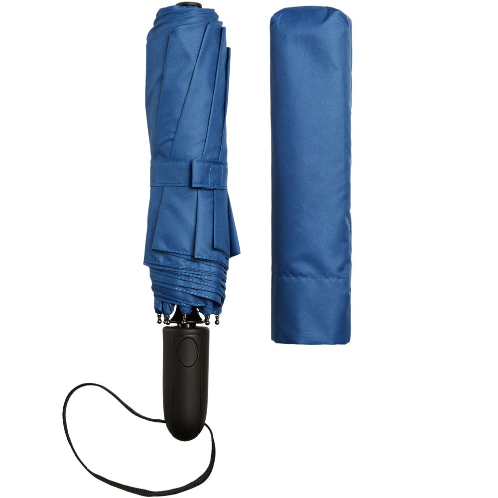Складной зонт Magic с проявляющимся рисунком, синий заказать под нанесение логотипа