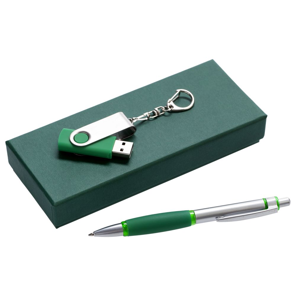 Набор Notes: ручка и флешка 8 Гб, зеленый заказать в Москве
