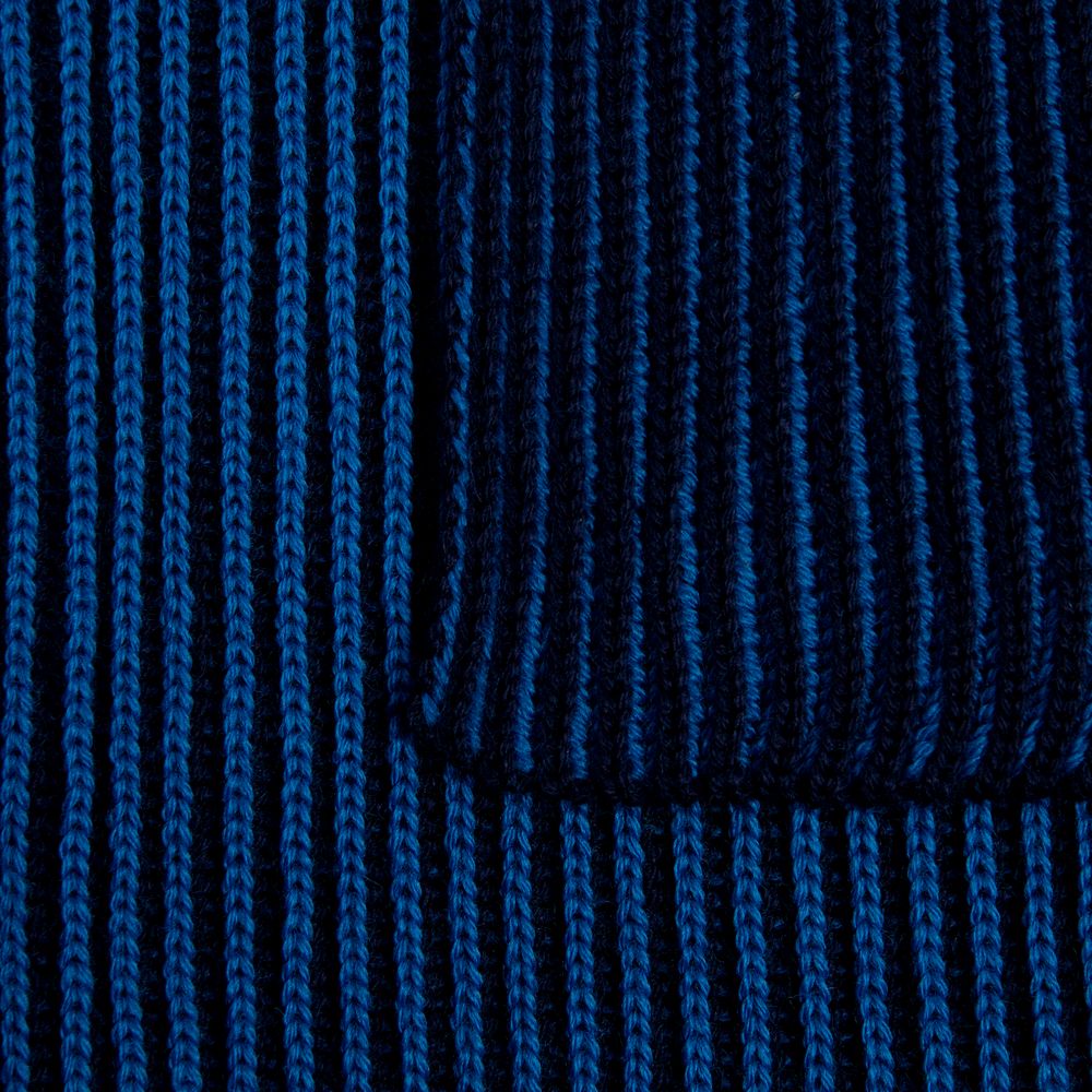 Шарф Nobilis, темно-синий с синим на заказ с логотипом компании