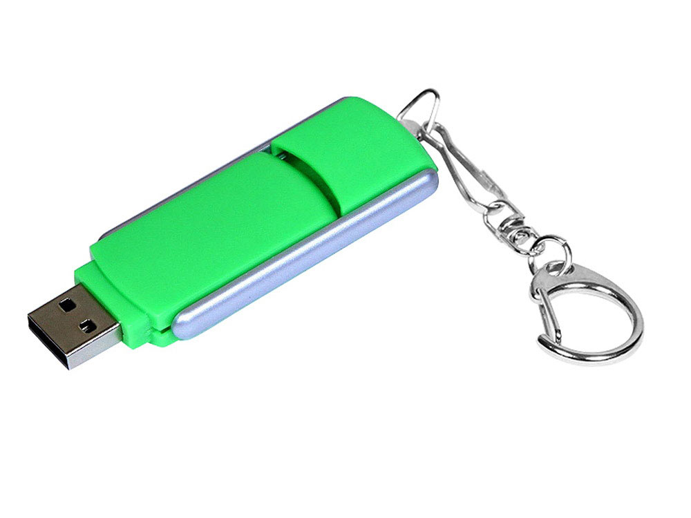 USB 3.0- флешка промо на 32 Гб с прямоугольной формы с выдвижным механизмом заказать под нанесение логотипа