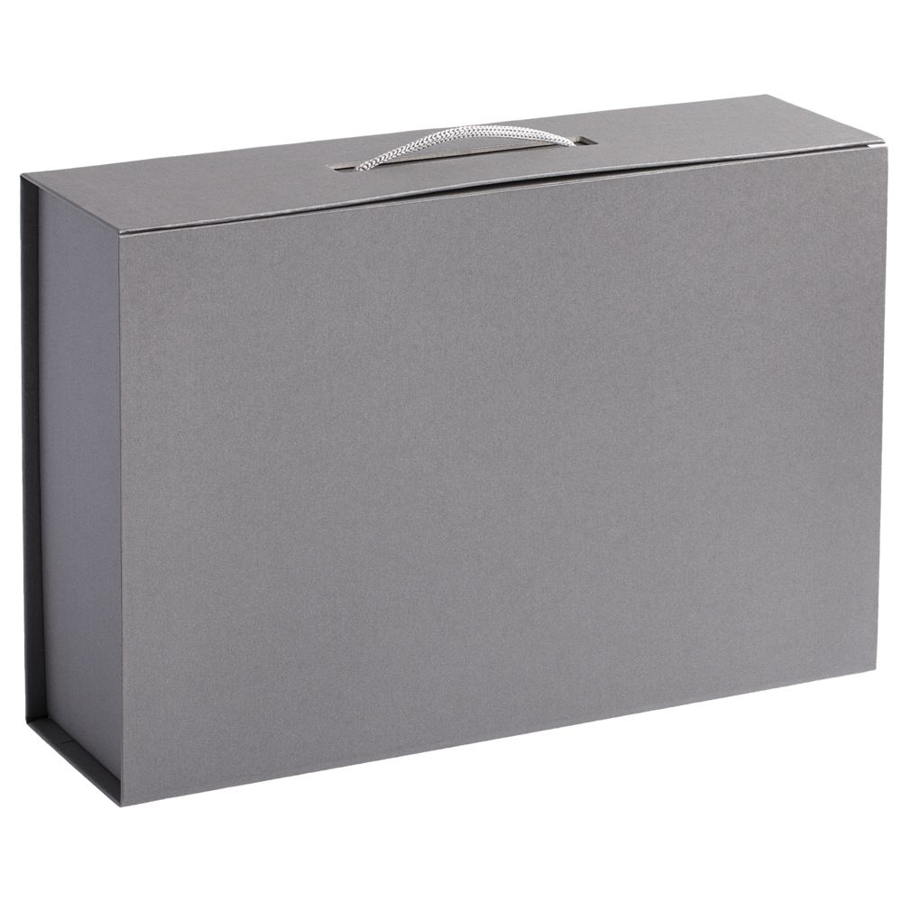 Коробка Case, подарочная, серебристая заказать под нанесение логотипа