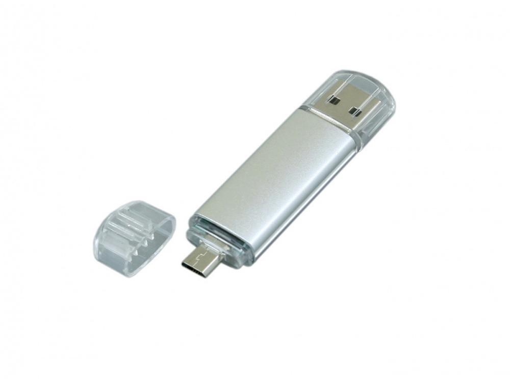 USB 2.0/micro USB- флешка на 16 Гб с нанесением логотипа в Москве