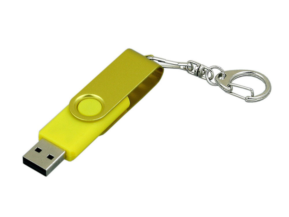 USB 3.0- флешка промо на 32 Гб с поворотным механизмом и однотонным металлическим клипом заказать под нанесение логотипа