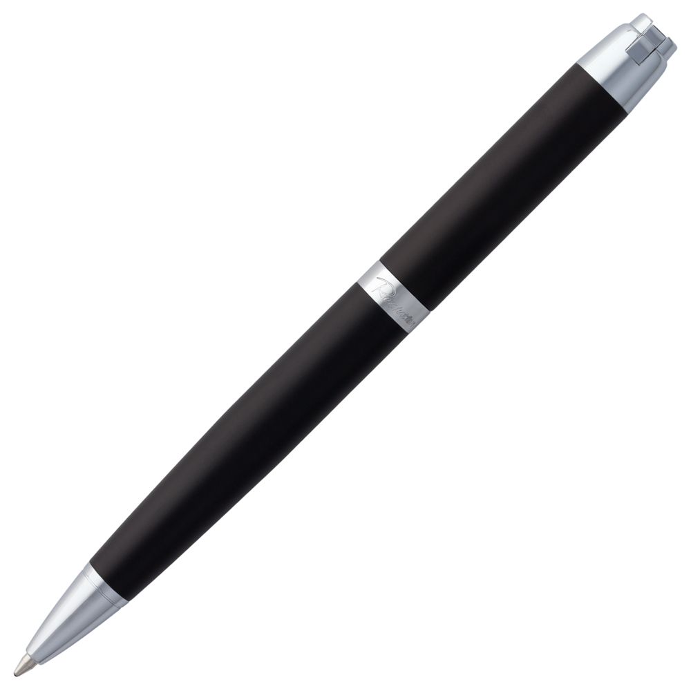 Ручка шариковая Razzo Chrome, черная с нанесением логотипа в Москве