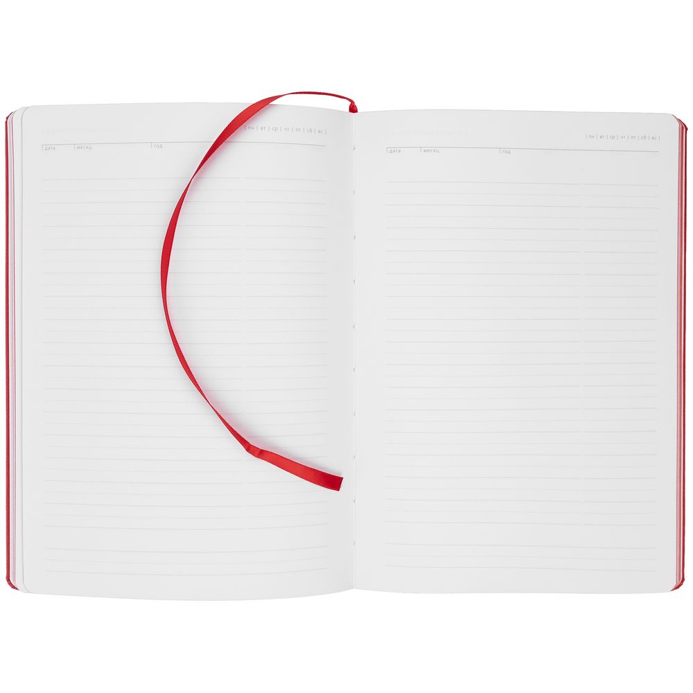 Ежедневник Cortado, недатированный, красный на заказ с логотипом компании