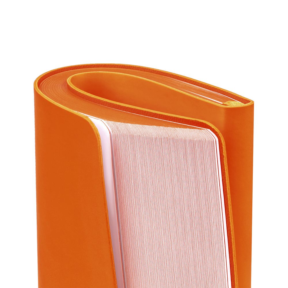 Блокнот Flex Shall, оранжевый оптом под нанесение