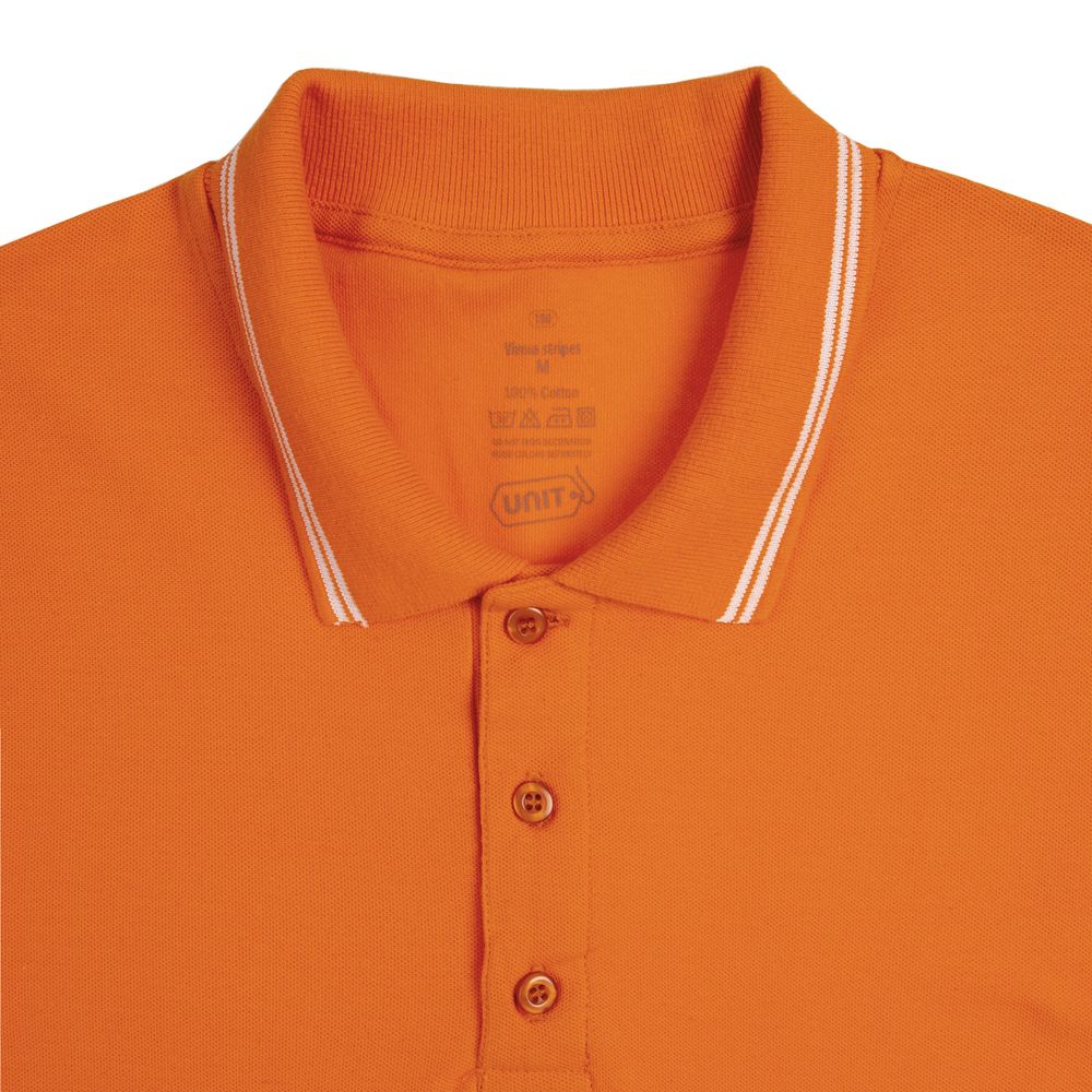 Рубашка поло Virma Stripes, оранжевая, размер S оптом под нанесение