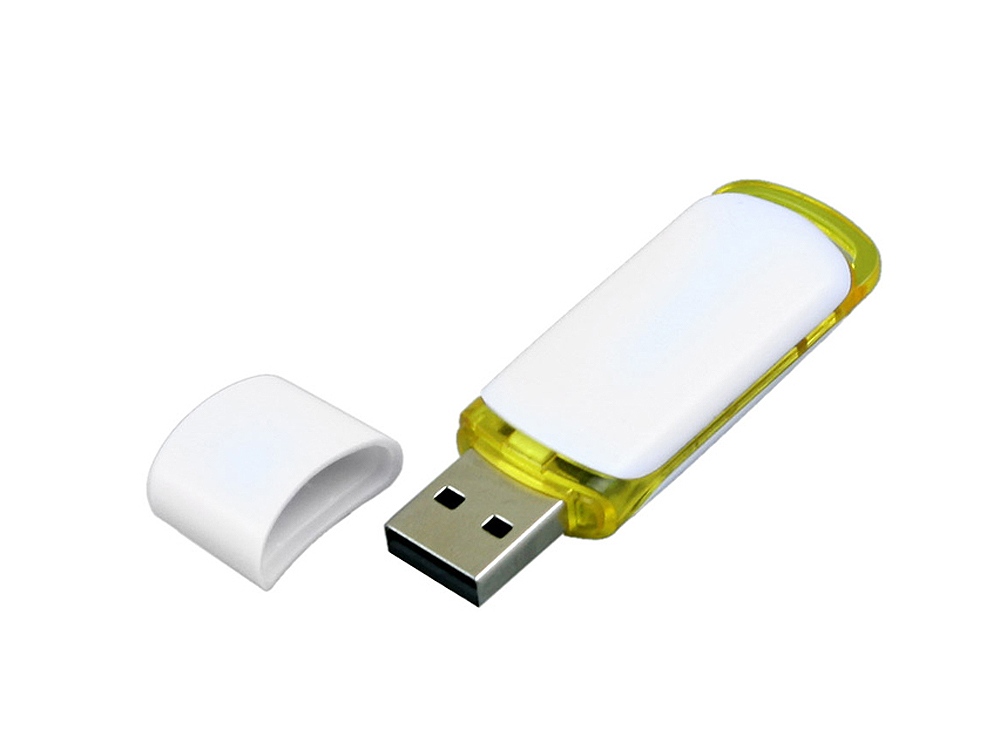 USB 2.0- флешка на 16 Гб с цветными вставками на заказ с логотипом компании