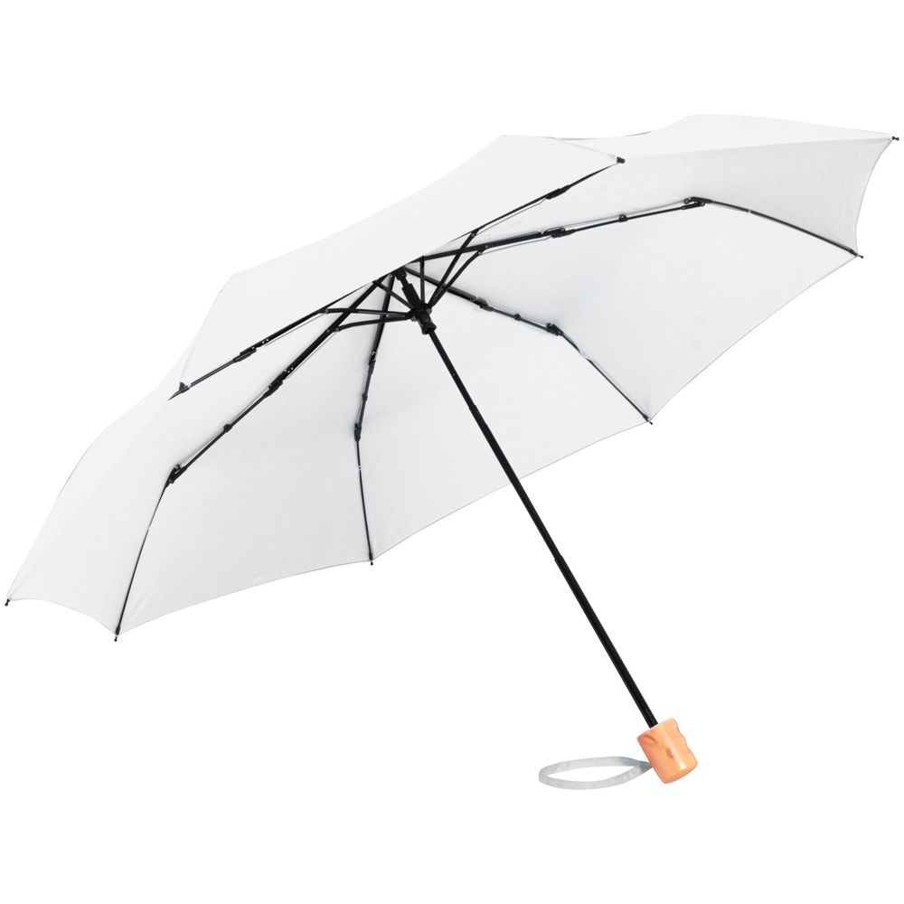 Зонт складной OkoBrella, белый заказать под нанесение логотипа