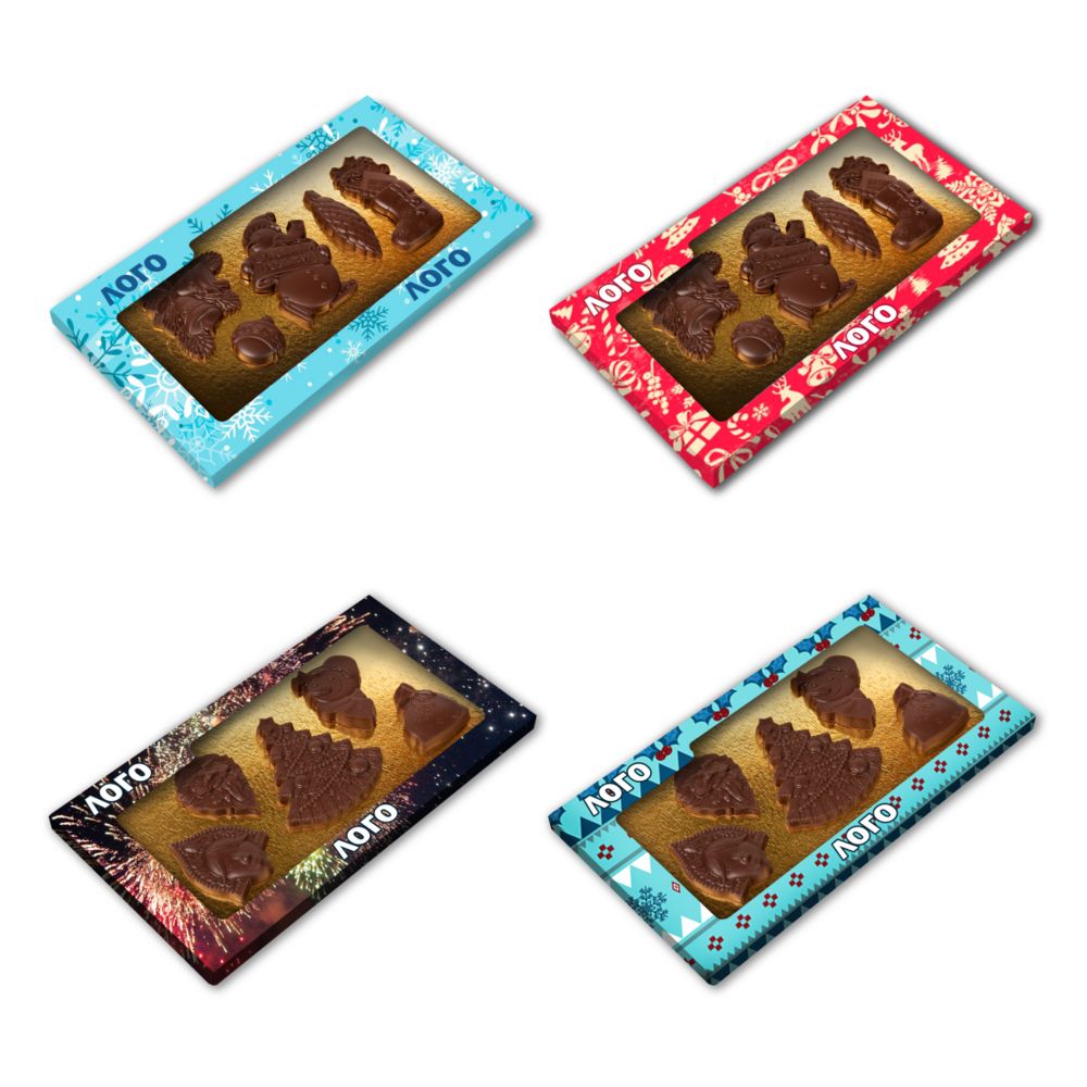 Набор фигурного шоколада Choco New Year на заказ заказать в Москве