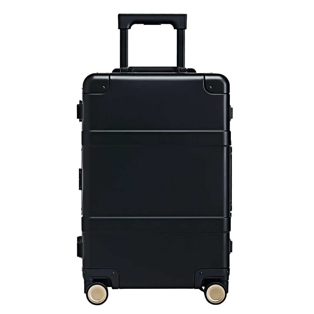 Чемодан Metal Luggage, черный оптом под нанесение