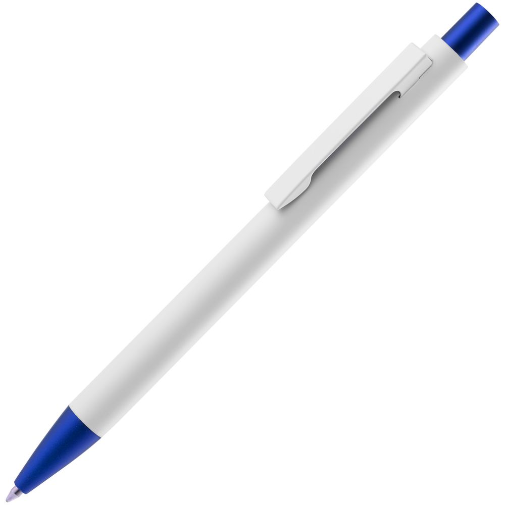 Ручка шариковая Chromatic White, белая с синим заказать в Москве