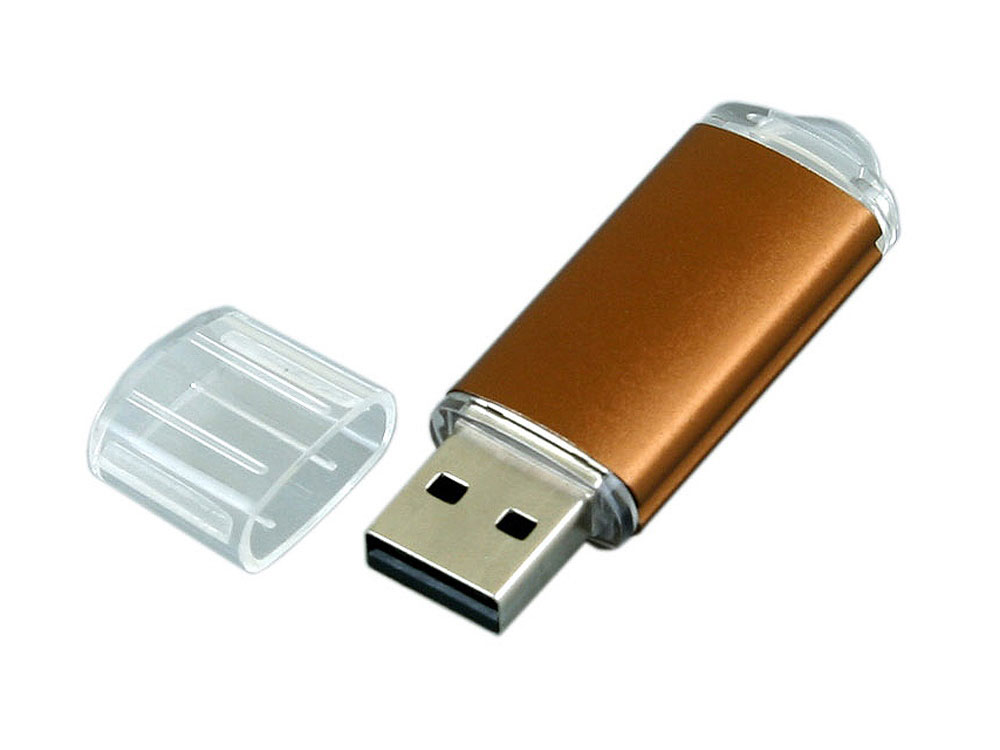 USB 2.0- флешка на 4 Гб с прозрачным колпачком на заказ с логотипом компании