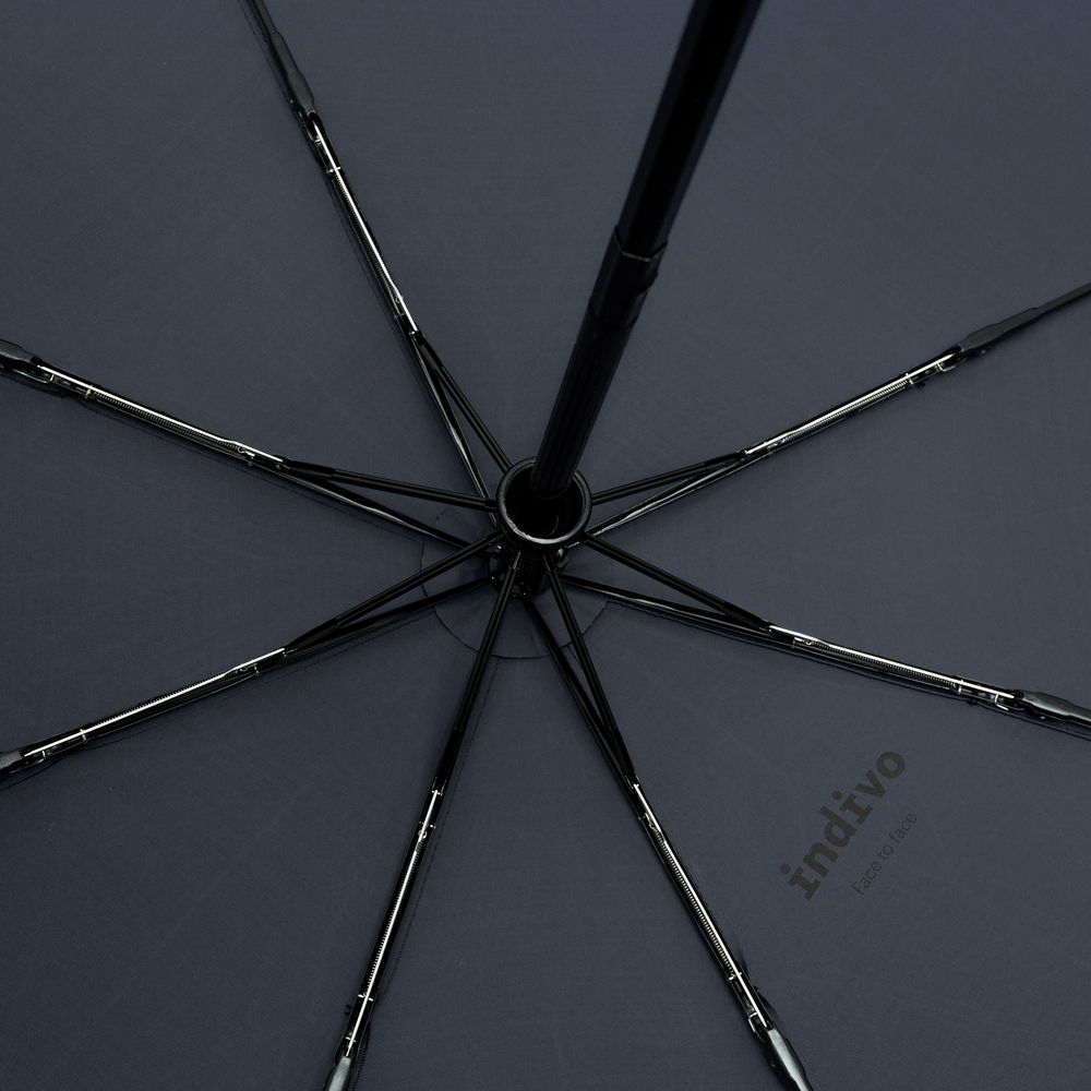 Складной зонт doubleDub, темно-синий с нанесением логотипа в Москве