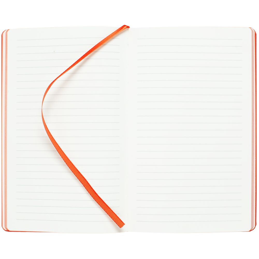 Блокнот Shall, оранжевый на заказ с логотипом компании