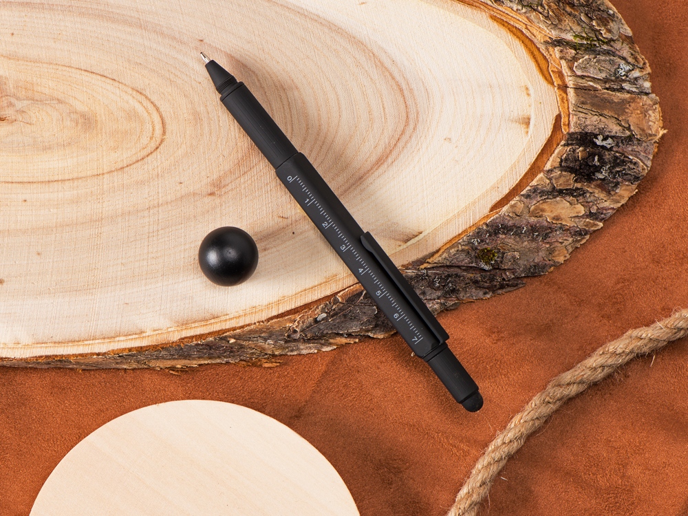 Ручка-стилус металлическая шариковая «Tool» с уровнем и отверткой заказать под нанесение логотипа