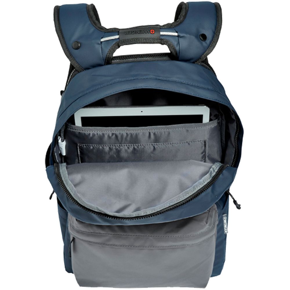 Рюкзак Photon с водоотталкивающим покрытием, голубой с серым заказать под нанесение логотипа