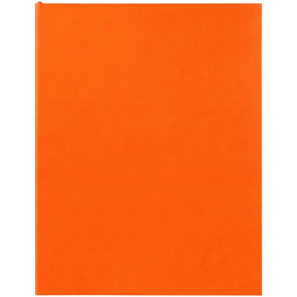 Ежедневник Flat Maxi, недатированный, оранжевый на заказ с логотипом компании