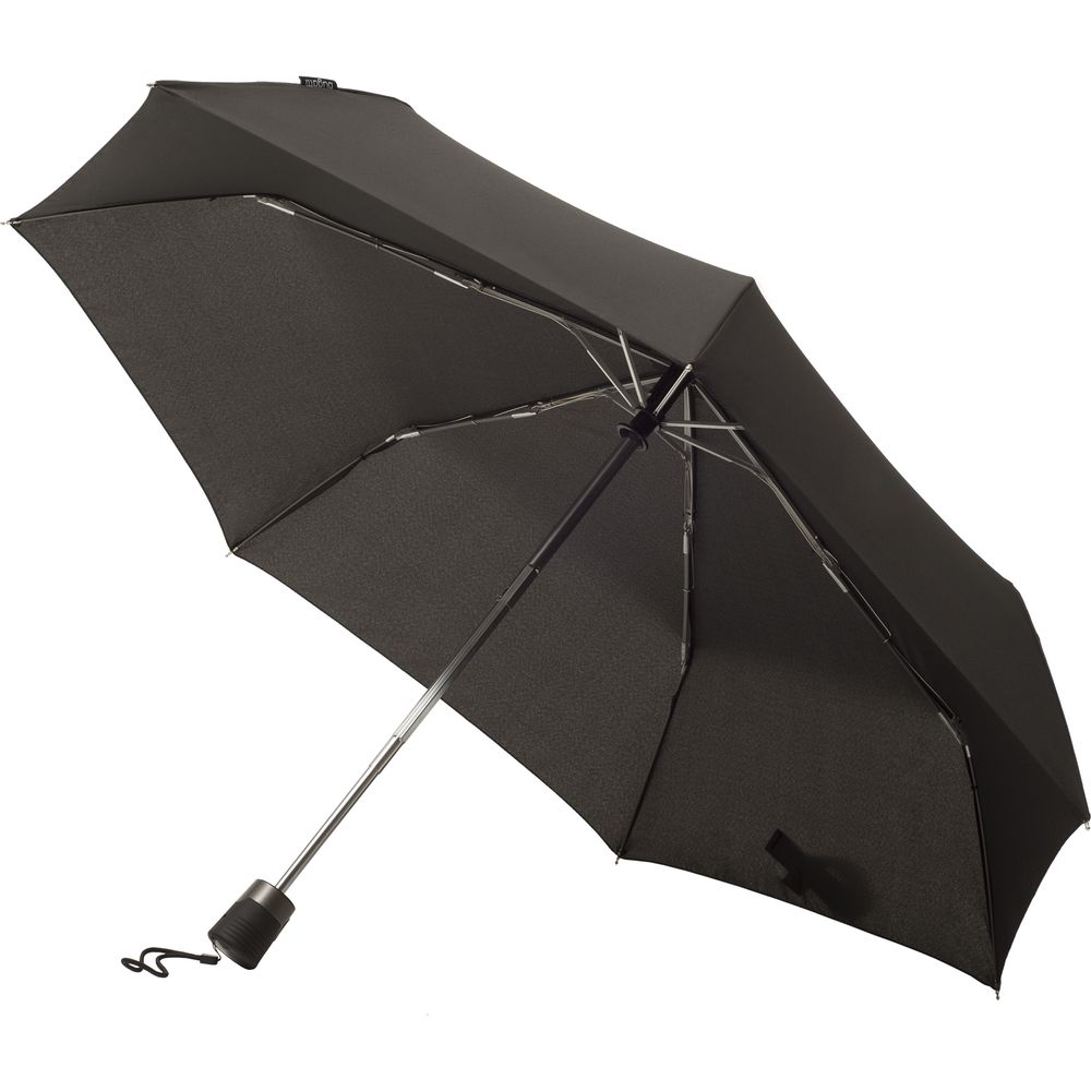 Складной зонт Take It Duo, черный на заказ с логотипом компании