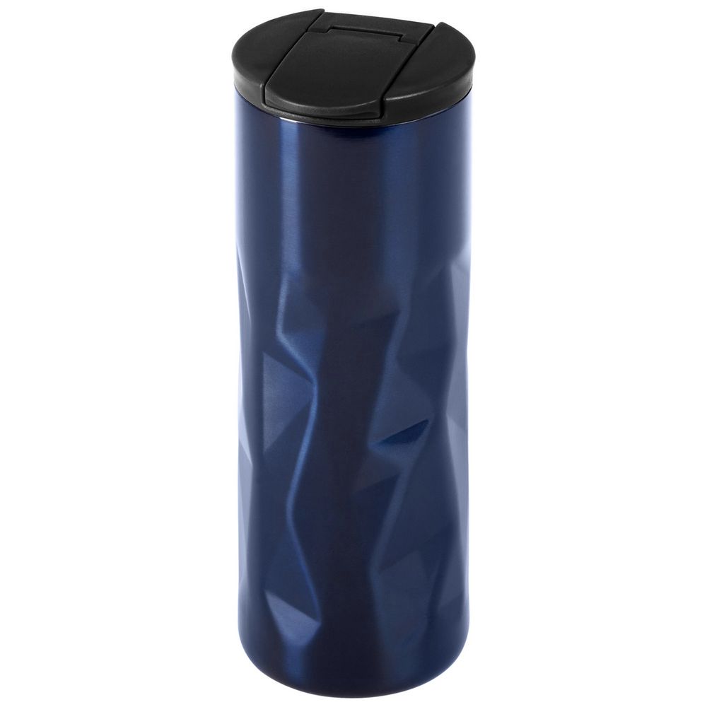 Набор Gems: ежедневник и термостакан, темно-синий заказать под нанесение логотипа
