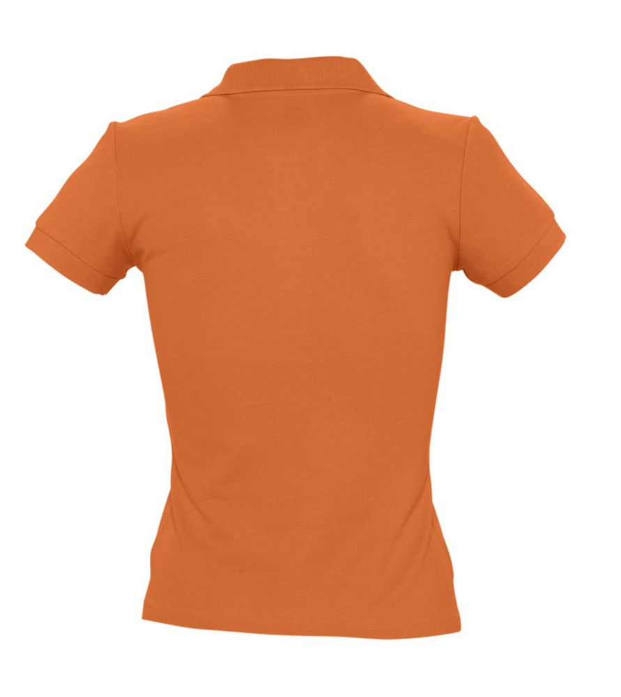 Рубашка поло женская People 210 оранжевая, размер S оптом под нанесение