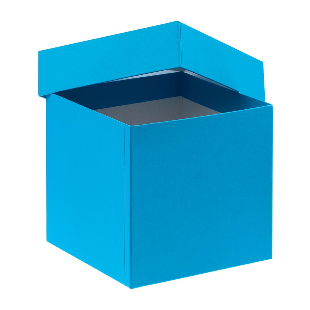 Коробка Cube, S, голубая заказать под нанесение логотипа