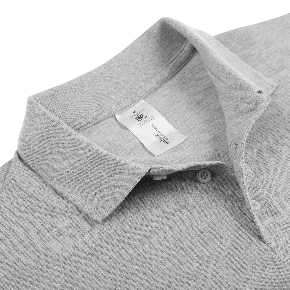 Рубашка поло Heavymill серый меланж, размер S на заказ с логотипом компании