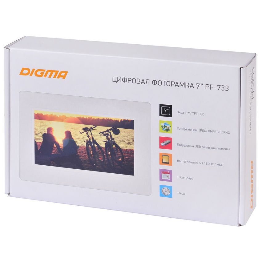 Цифровая фоторамка Digma PF-733, белая оптом под нанесение