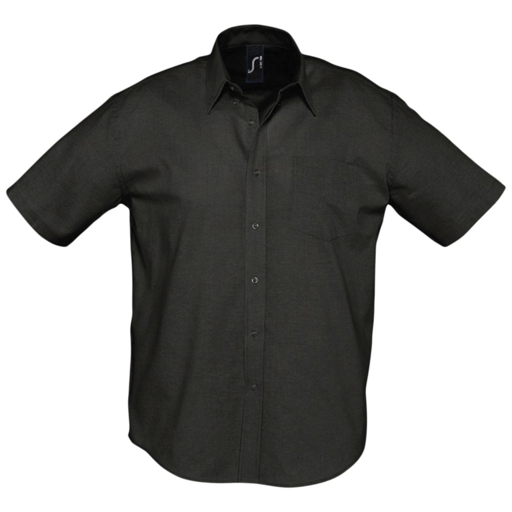 Рубашка мужская с коротким рукавом Brisbane черная, размер S заказать в Москве