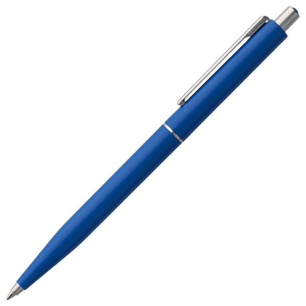 Ручка шариковая Senator Point ver.2, синяя с нанесением логотипа в Москве
